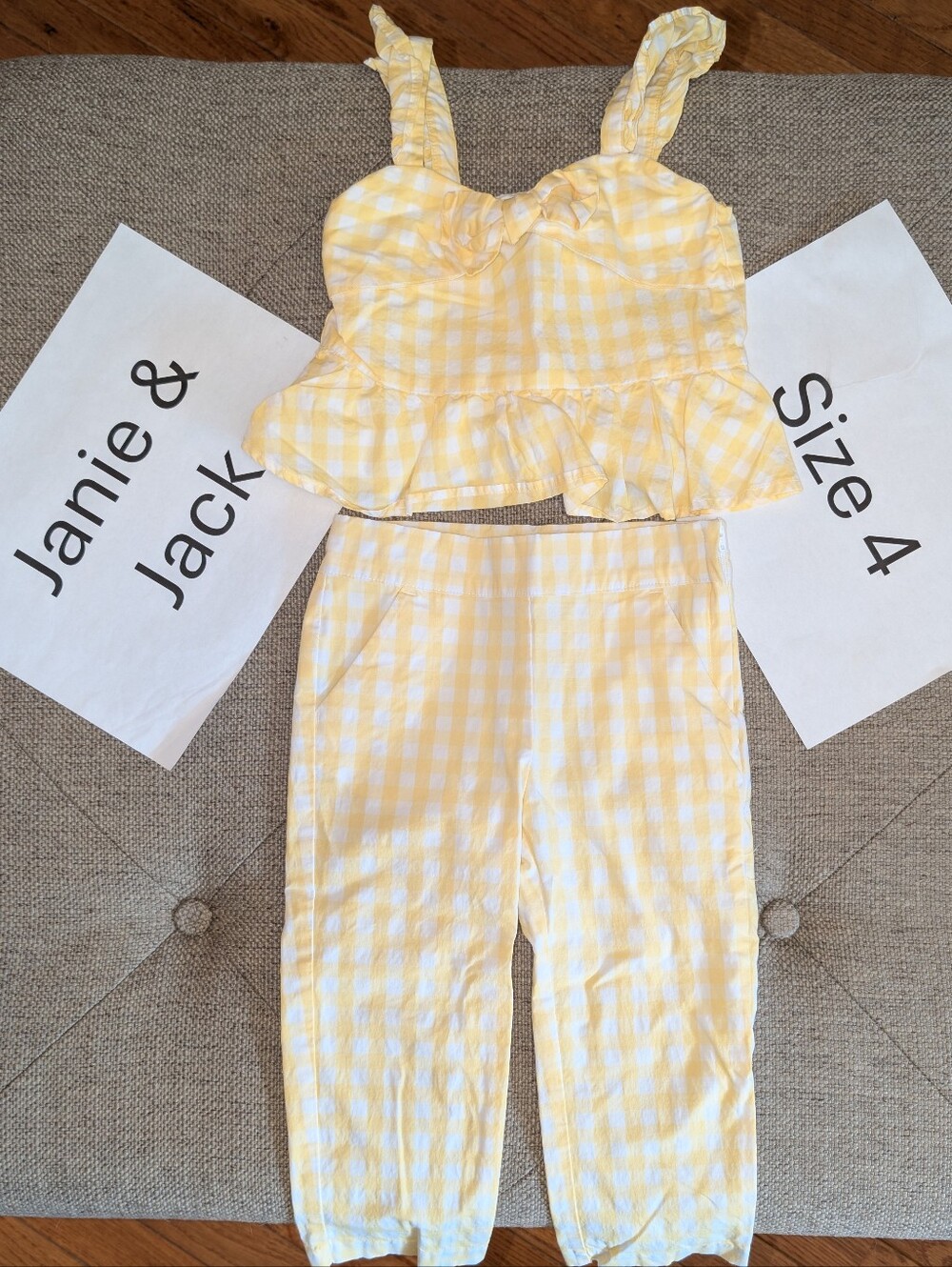 Janie & Jack Girls 4T Top And Pants Set
